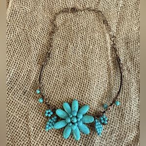 Hand Crafted Turquoise Statement Piece Neclace